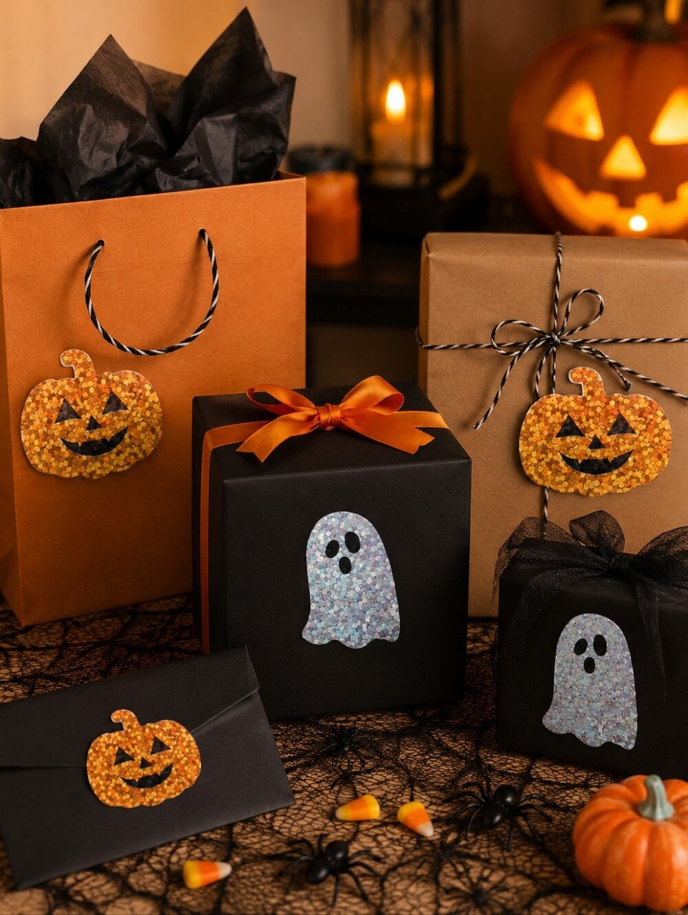 Pumpkin and Ghost Sticker - 50ct - Picture 3 of 3